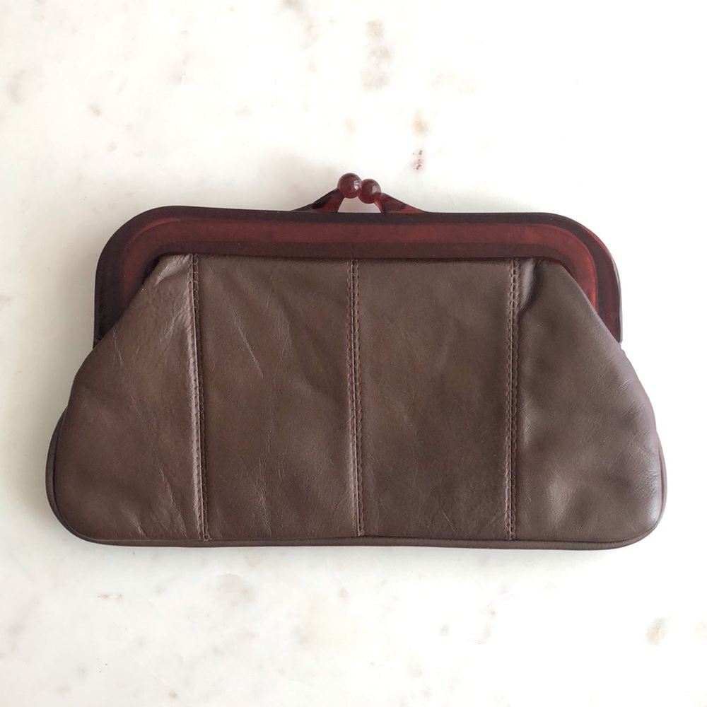 Brown Leather Clutch